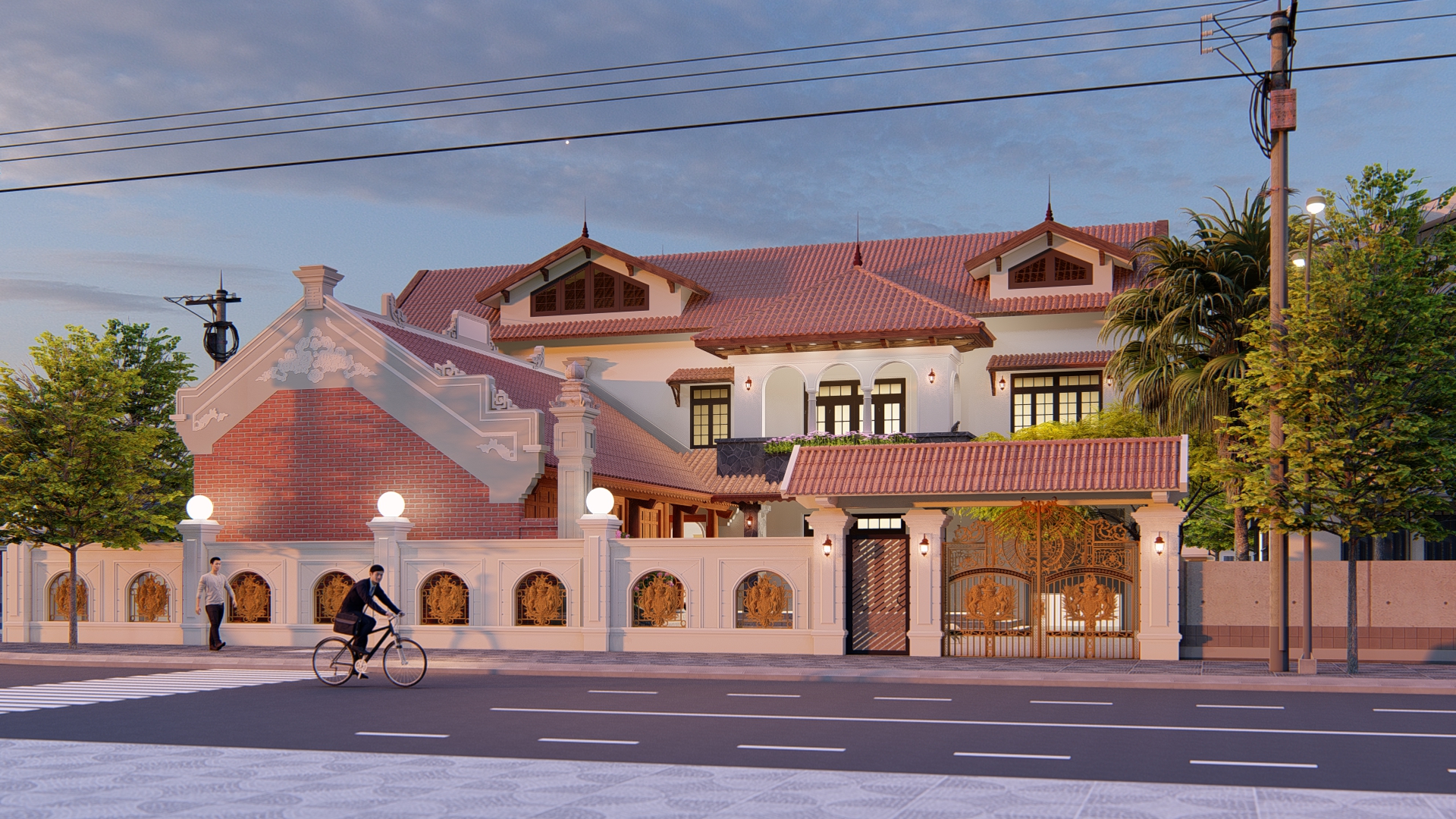 Biệt Thự Cổ Điển Mái Ngói